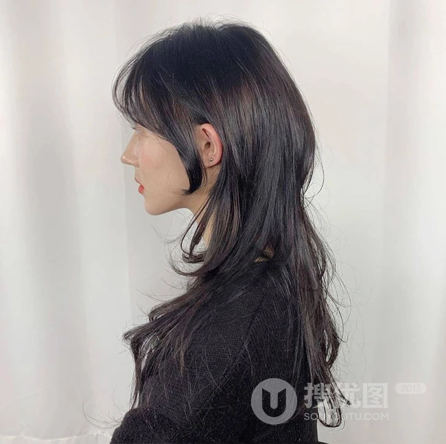 复古潮流，女生时尚发型的另类诠释，一组20张长发高碎发女生发型图片 第8张