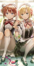 甜心女仆装动漫少女插画图片，这一次的女仆装还是挺好看的！