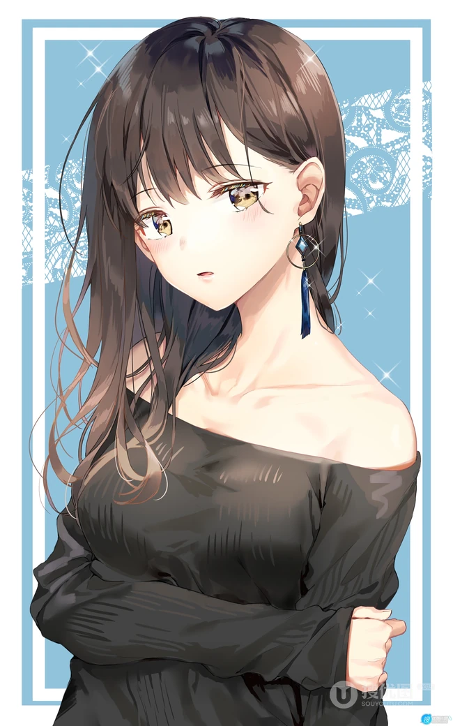 今日份的露肩装，大胆装束二次元少女高清大图，你不喜欢算我输！