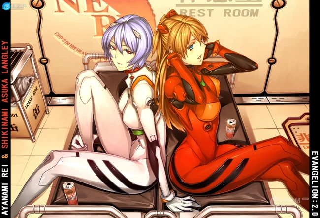背靠背的动漫少女闺蜜美图，二次元动漫少女背靠背唯美插画图集