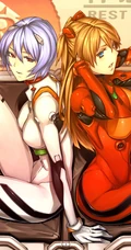 背靠背的动漫少女闺蜜美图，二次元动漫少女背靠背唯美插画图集