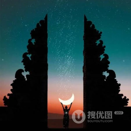 橙红的云，黄昏的天，孤单的人，超美的景色，人物风景qq头像图片