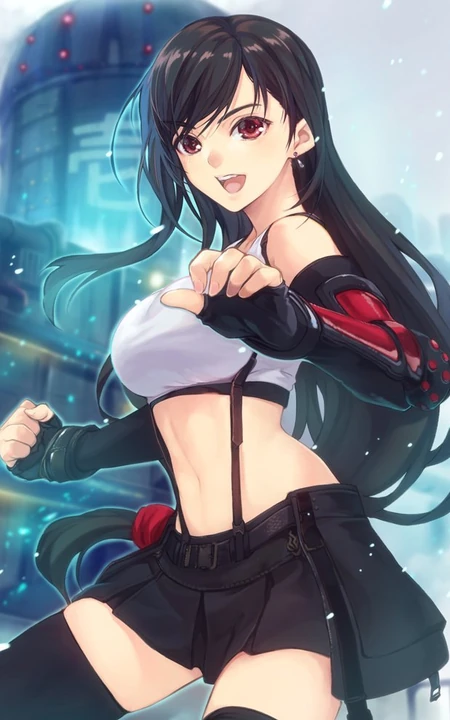 同人插画拳击少女美图，哇 好凶！