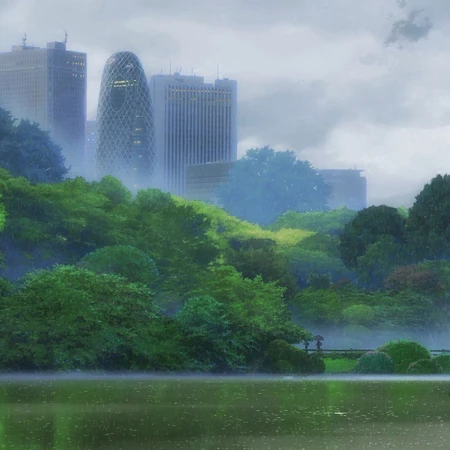 言叶之庭，动画电影《言叶之庭》超美场景，插画，背景图片壁纸欣赏