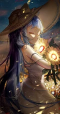 向日葵主题动漫二次元少男少女唯美插画图片