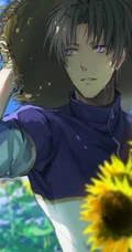 向日葵主题动漫二次元少男少女唯美插画图片