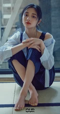 周洁琼背带连体衣裤唯美复古杂志写真图集