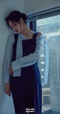 周洁琼背带连体衣裤唯美复古杂志写真图集