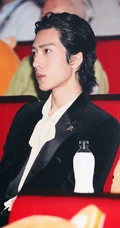 井柏然大背头发型出现活动帅气写真图片