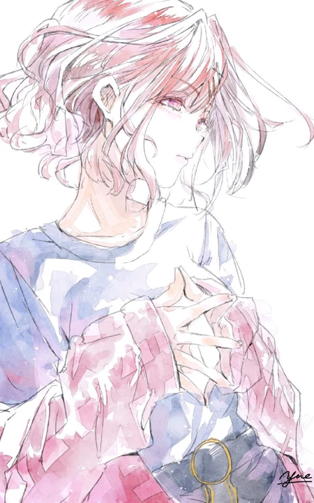 画风细腻，线条感十足的纯手绘女生，少女插画手稿美图