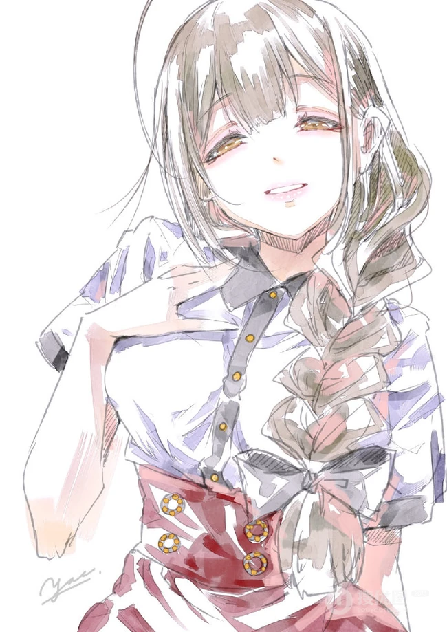 画风细腻，线条感十足的纯手绘女生，少女插画手稿美图