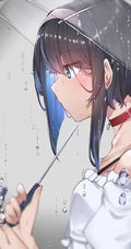 脖子，脖颈上有挂在装饰物品的二次元超高清动漫女生图片