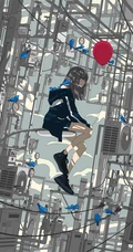 治愈系动漫少女插画，展现城市少女与各种动物，以及自然之间的和谐美好