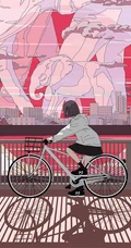 治愈系动漫少女插画，展现城市少女与各种动物，以及自然之间的和谐美好