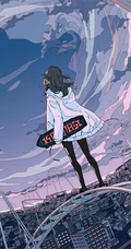治愈系动漫少女插画，展现城市少女与各种动物，以及自然之间的和谐美好