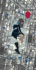 治愈系动漫少女插画，展现城市少女与各种动物，以及自然之间的和谐美好