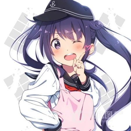 二次元动漫少女头像，围着围裙的动漫女生好看高清可爱头像图片