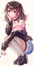 优雅的细腿，高跟鞋，袜装，渔网袜二次元动漫少女图片图集
