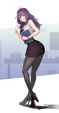 优雅的细腿，高跟鞋，袜装，渔网袜二次元动漫少女图片图集
