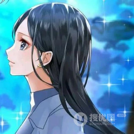 一男一女，一左一右动漫情侣人物头像，简单又清新的卡通情侣配对头像图片
