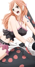 一套海贼王人物&rdquo;娜美&ldquo;的超性感比基尼插画壁纸，娜美的壁纸还是比较稀有的