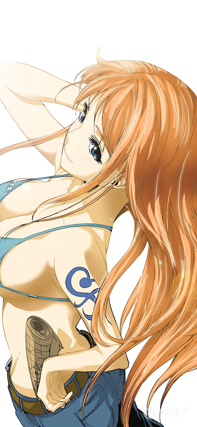一套海贼王人物&rdquo;娜美&ldquo;的超性感比基尼插画壁纸，娜美的壁纸还是比较稀有的
