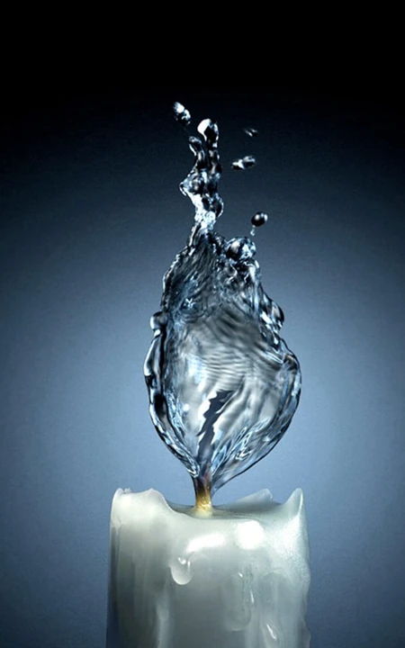 水的创意，以水为主题，和其他物体相融合的极简创意壁纸美图