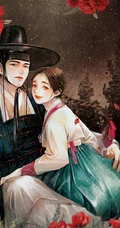 古代朝鲜宫廷风情侣美图，浪漫的二次元手绘宫廷风动漫情侣插画
