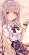 清凉的感觉，短裙，线条感，高筒袜动漫二次元少女插画图片真好看！