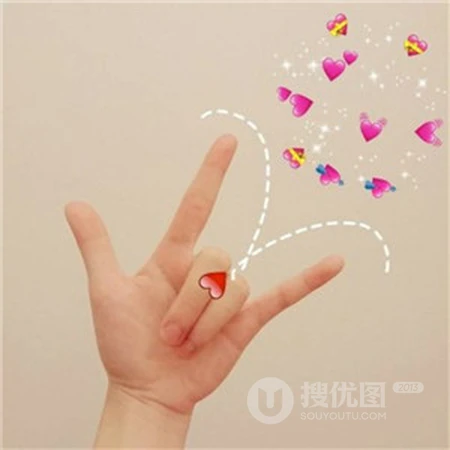 告白，表白头像，用手比划爱你的形状，与众不同的爱情表白头像图片