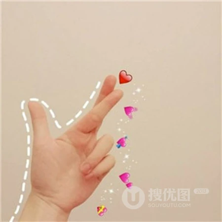 告白，表白头像，用手比划爱你的形状，与众不同的爱情表白头像图片