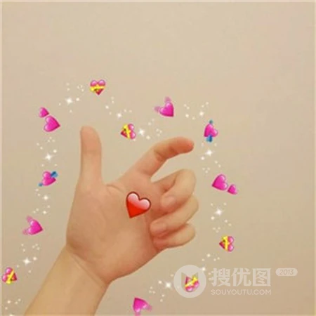 告白，表白头像，用手比划爱你的形状，与众不同的爱情表白头像图片