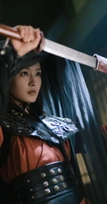李沁《锦绣南歌》古装仗剑造型剧照美图，酷美，飒爽，英姿勃发
