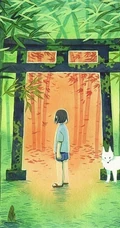 乡间小女孩水彩画，清新好看的乡间美景和小女孩水彩画图片