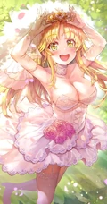 超美婚纱装，新娘装二次元动漫女生插画图片（p站画师作品）