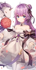 超美婚纱装，新娘装二次元动漫女生插画图片（p站画师作品）