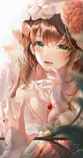 超美婚纱装，新娘装二次元动漫女生插画图片（p站画师作品）
