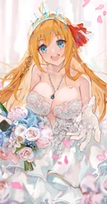 超美婚纱装，新娘装二次元动漫女生插画图片（p站画师作品）