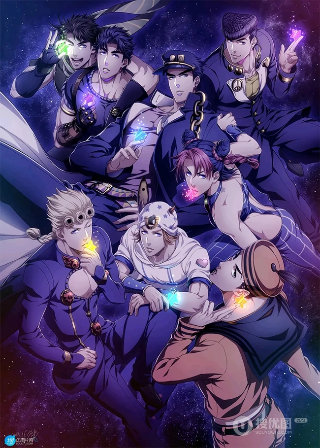 日本漫画《JOJO的奇妙冒险》精选动漫人物高清插画图片图集