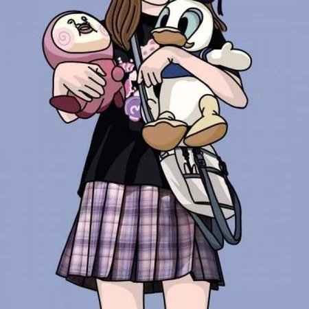 一人一张配对动漫女生闺蜜头像，可爱好看的学生制服装闺蜜两人头像图片