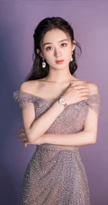 赵丽颖礼裙亮片轻纱长裙有优雅气质写真美照