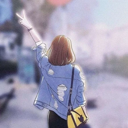 超好看的卡通动漫女生背影，2020时尚女生，女孩，女人唯美背影头像图片