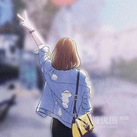 超好看的卡通动漫女生背影，2020时尚女生，女孩，女人唯美背影头像图片