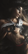 性感的让人舔屏系列的欧美纹身美女手机壁纸，酷！