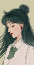 纯手绘的可爱，时尚，复古，魅力女生插画美图半身照