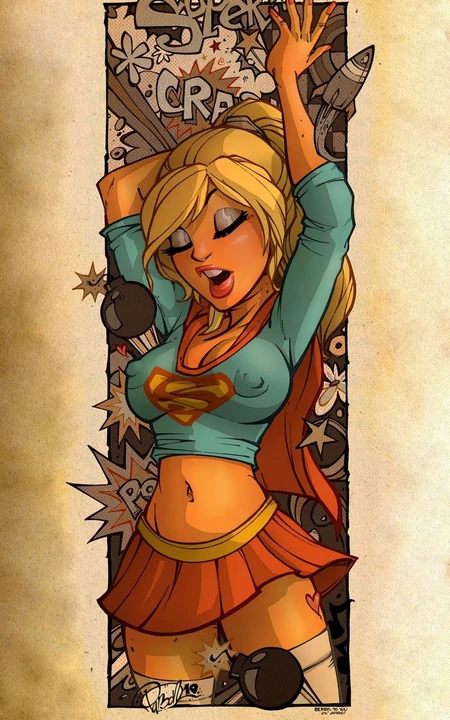 欧美风格的女超人等各式动漫女生插画手机壁纸