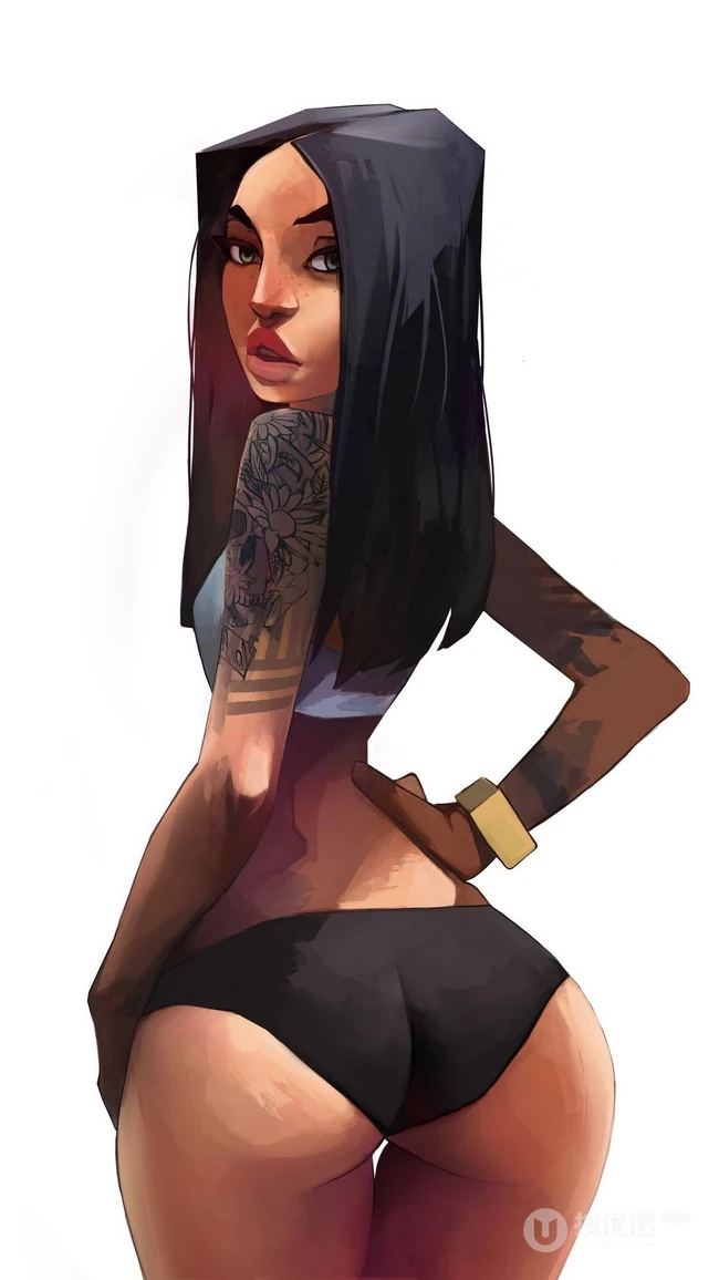 欧美风格的女超人等各式动漫女生插画手机壁纸
