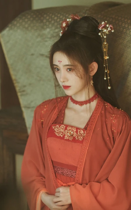 鞠婧祎图片，鞠婧祎《漂亮书生》高清唯美古装红衣剧照