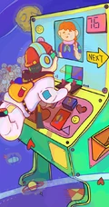 缤纷色彩，用色大胆的创意卡通插画背景图片
