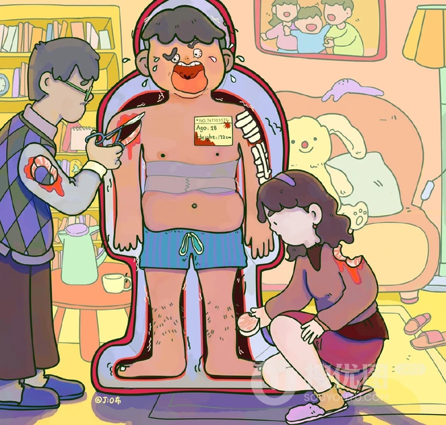 缤纷色彩，用色大胆的创意卡通插画背景图片